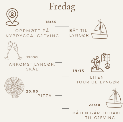 Tidsplan fredag